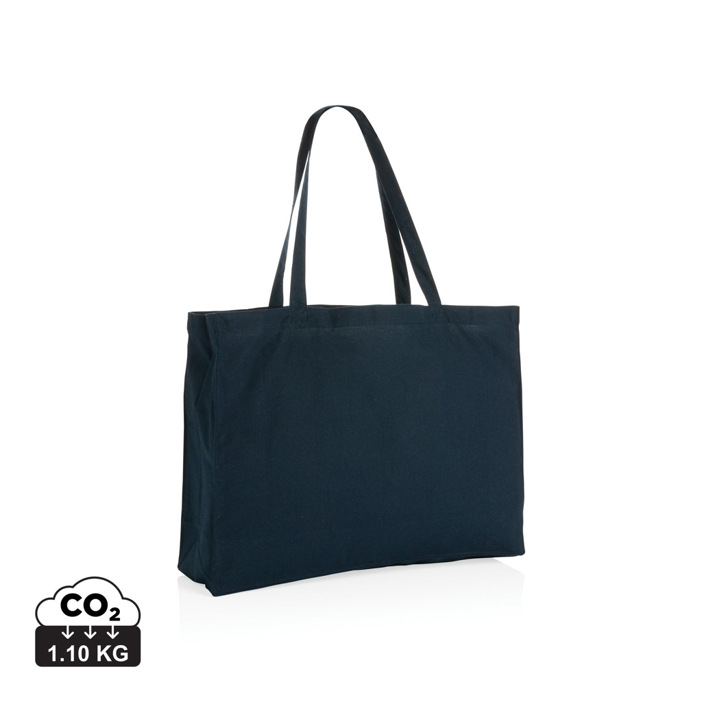 Maxi tote bag publicitaire coton 145g - Impact Bleu marine